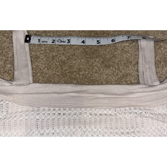 Free People XS/TP Sistine Hacci Knit Top Cold Shoulder Cream Womens Boho - Picture 11 of 15